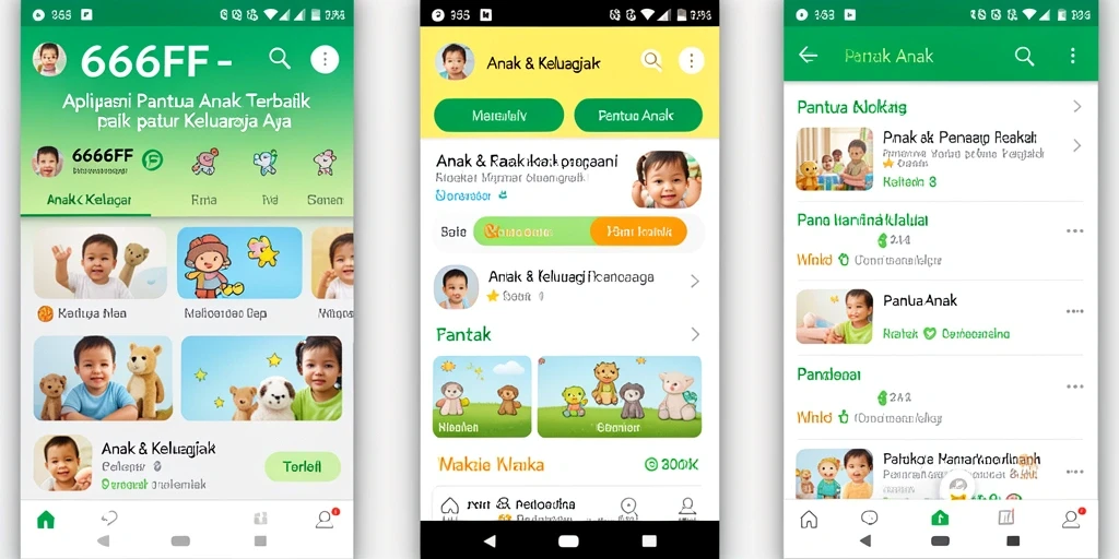 Antarmuka sederhana aplikasi Pantau Anak 666FF yang informatif.