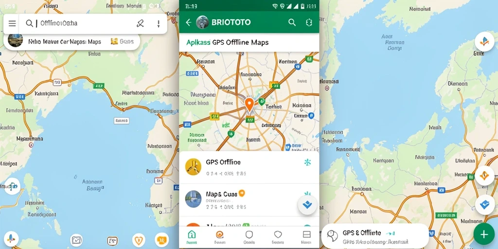 Tampilan antarmuka BRIOTOTO dengan navigasi peta offline.