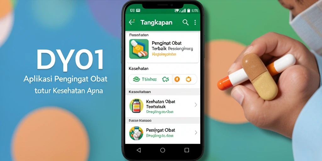 Tampilan antarmuka utama aplikasi Pengingat Obat DY01 yang menarik.