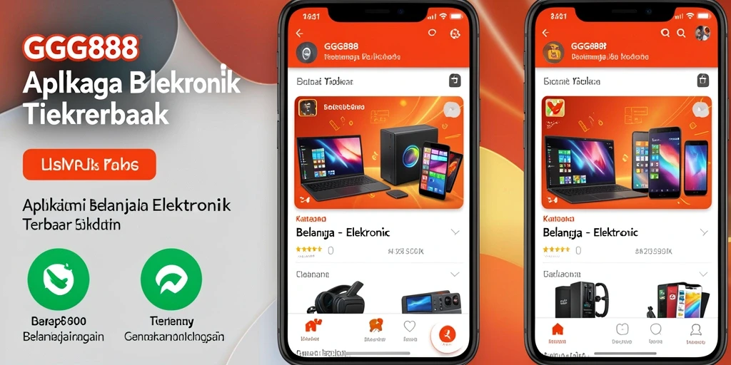 Antarmuka aplikasi GGG888 menampilkan produk elektronik dengan jelas.