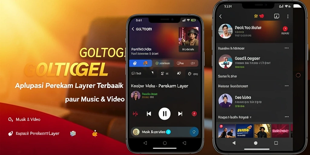 Tampilan antarmuka GOLTOGEL untuk merekam layar secara langsung.