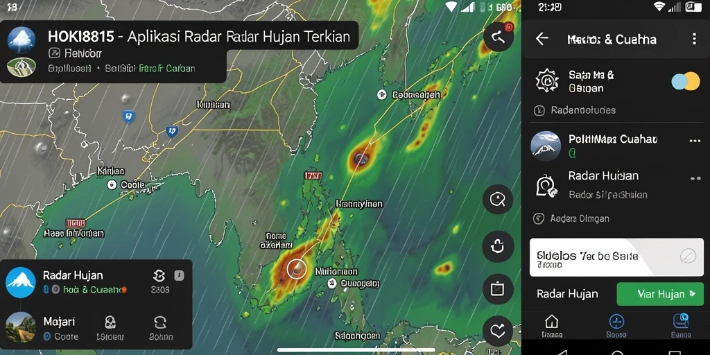 Tampilan antarmuka HOKI8815 yang informatif tentang cuaca hujan.