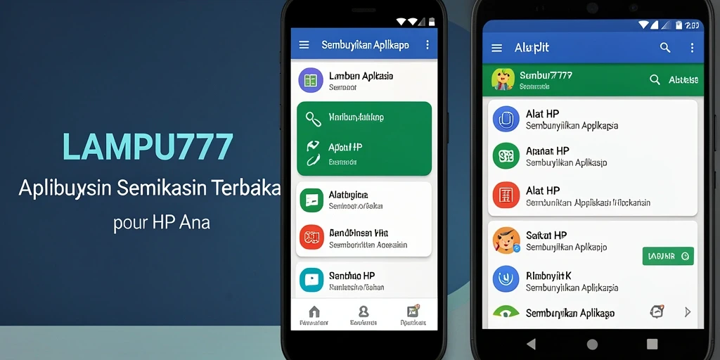 Antarmuka LAMPU777 yang intuitif untuk menyembunyikan aplikasi dengan mudah.