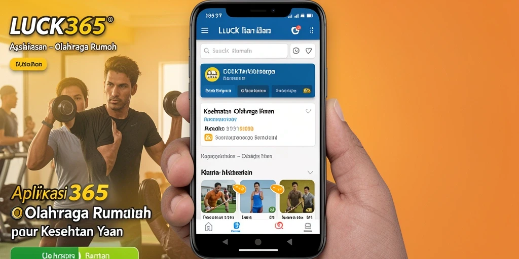 Tampilan antarmuka LUCK365 yang user-friendly untuk olahraga rumah.