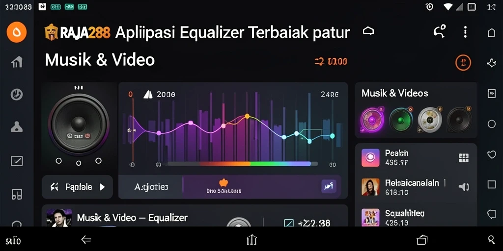 Antarmuka RAJA288 menampilkan kontrol Equalizer yang mudah digunakan.