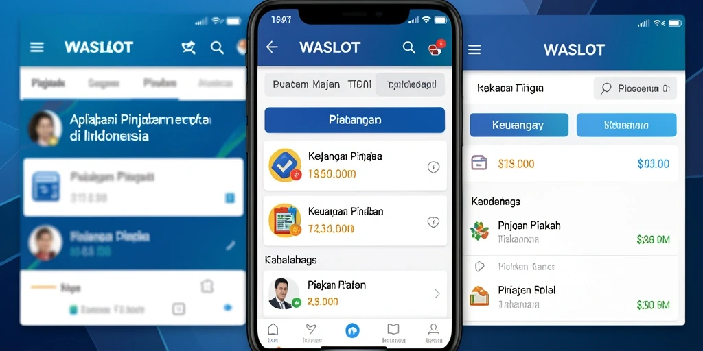Screenshot antarmuka aplikasi Pinjaman WASLOT yang modern dan mudah digunakan.